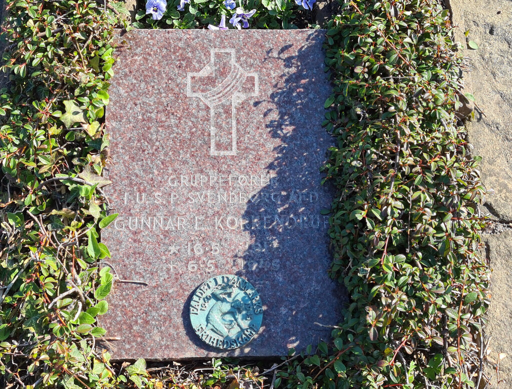 Gravsten over Gunnar Egil Korkendrup på Assistens Kirkegård